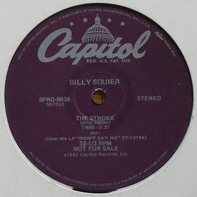 Billy Squier : The Stroke / The Big Beat (12