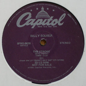 Billy Squier : The Stroke / The Big Beat (12", Promo)