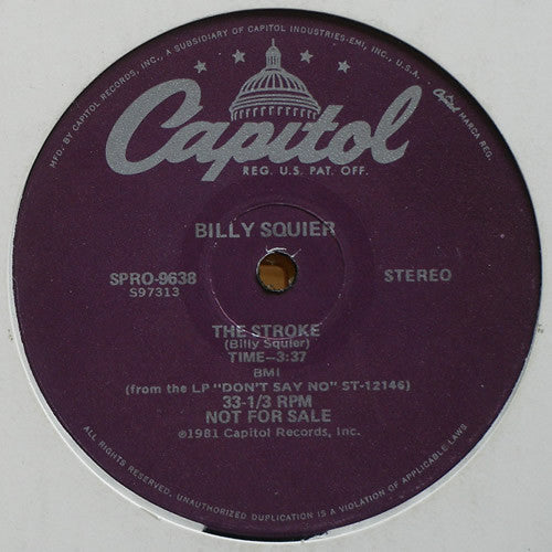 Billy Squier : The Stroke / The Big Beat (12