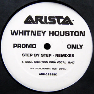 Whitney Houston : Step By Step - Remixes (2x12", Promo)