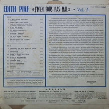 Load image into Gallery viewer, Edith Piaf : J'm'en Fous Pas Mal - Volume 3 (LP, Comp)