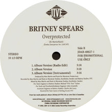 Load image into Gallery viewer, Britney Spears : Overprotected (12", Promo)