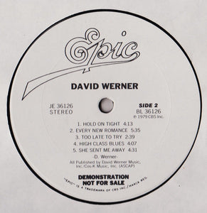 David Werner : David Werner (LP, Album, Promo)