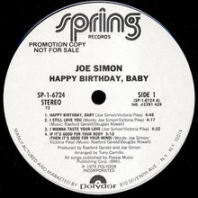 Load image into Gallery viewer, Joe Simon : Happy Birthday, Baby (LP, Album, Promo)