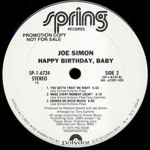 Load image into Gallery viewer, Joe Simon : Happy Birthday, Baby (LP, Album, Promo)