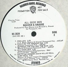 Load image into Gallery viewer, Beaver &amp; Krause : All Good Men (LP, Album, Promo)