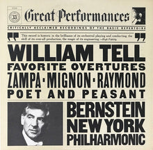 Load image into Gallery viewer, Bernstein*, New York Philharmonic : William Tell And Other Favorite Overtures - Zampa ∎ Mignon ∎ Raymond ∎ Poet And Peasant (LP, Album)
