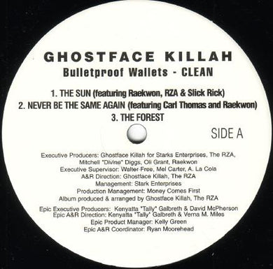 Ghostface Killah : Bulletproof Wallets (2xLP, Promo, Cle)