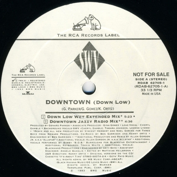 SWV : Downtown (Down Low) / Right Here (Human Nature Duet) (12