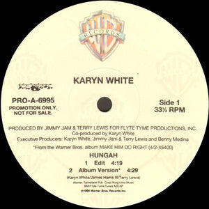 Karyn White : Hungah (12", Promo, Whi)