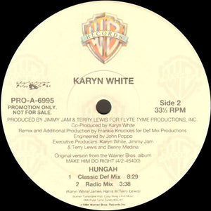 Karyn White : Hungah (12", Promo, Whi)