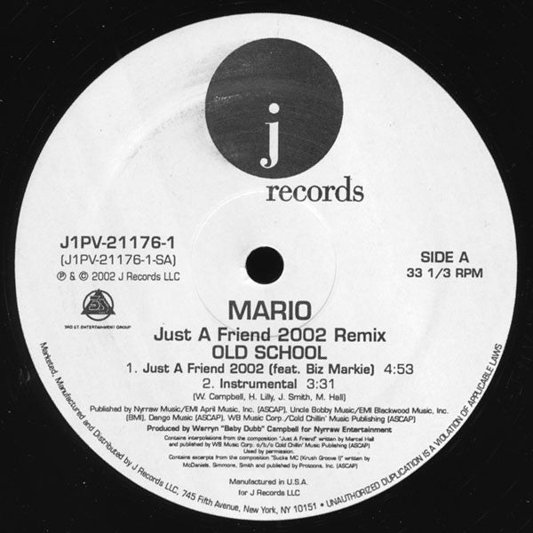 Mario : Just A Friend (2002 Remix) (12