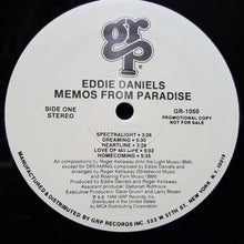 Load image into Gallery viewer, Eddie Daniels : Memos From Paradise (LP, Album, Promo)