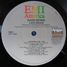 Load image into Gallery viewer, David Bowie : Let's Dance (LP, Album, Win)