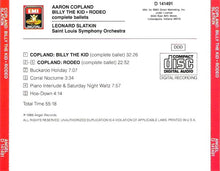 Load image into Gallery viewer, Aaron Copland, Leonard Slatkin, Saint Louis Symphony Orchestra : Billy The Kid / Rodeo (CD, Club)