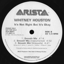 Load image into Gallery viewer, Whitney Houston : It&#39;s Not Right But It&#39;s Okay (12&quot;, Promo)