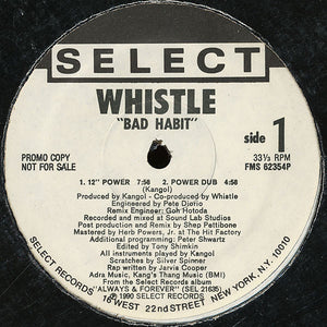 Whistle : Bad Habit (12", Promo)