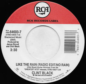 Clint Black : Like The Rain (7")