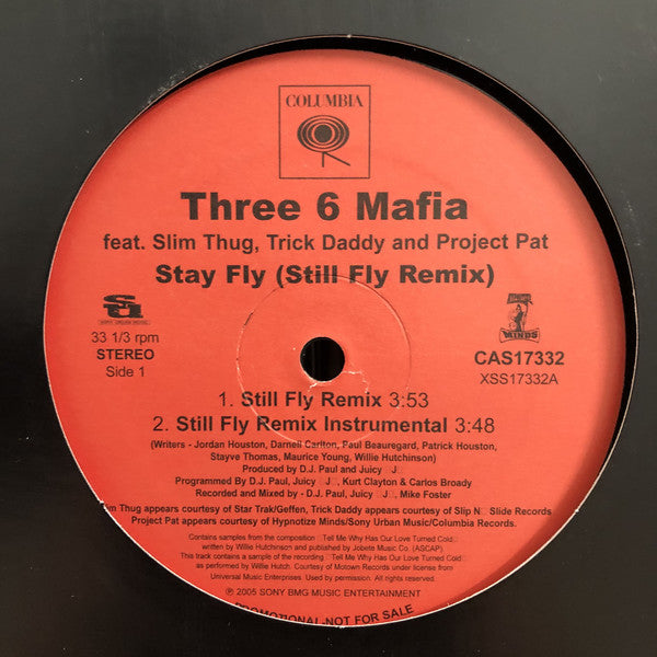 Three 6 Mafia : Stay Fly (Still Fly Remix) (12