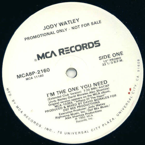 Jody Watley : I'm The One You Need (12
