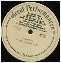 Load image into Gallery viewer, Ludwig van Beethoven, Isaac Stern, Leonard Bernstein, New York Philharmonic : Violin Concerto (LP, RE)