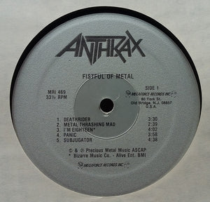 Anthrax : Fistful Of Metal (LP, Album)
