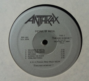 Anthrax : Fistful Of Metal (LP, Album)