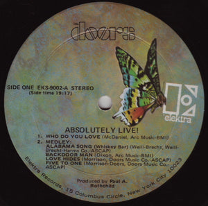 The Doors : Absolutely Live (2xLP, Album, Mon)