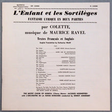 Load image into Gallery viewer, Ravel* - Danco*, Cuenod*, The Motet Choir Of Geneva*, L'Orchestre De La Suisse Romande, Ansermet* : L'Enfant Et Les Sortilèges (LP, RE, Dec)