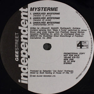 Mysterme & DJ 20/20 : Unsolved Mysterme (12", Promo)