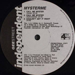 Mysterme & DJ 20/20 : Unsolved Mysterme (12", Promo)