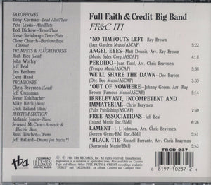 Full Faith & Credit Big Band : FF&C III (CD, Album)