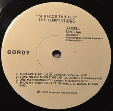 Load image into Gallery viewer, The Temptations : Surface Thrills (LP, Album, Promo)