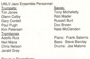 UNLV Jazz Ensemble* Directed By Frank Gagliardi Guest Soloist Don Menza : Caliente, Muy Caliente (CD)