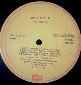 Helloween : Live In The U.K. (LP, Album)