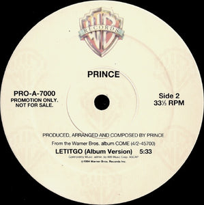Prince : Letitgo (12", Single, Promo)