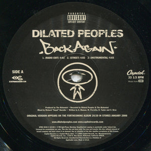 Dilated Peoples : Back Again (12", Promo)