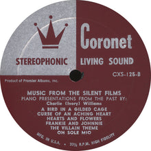 Load image into Gallery viewer, Charlie (Ivory) Williams* : Music From The Silent Films (Piano Presentations From The Past) (LP)