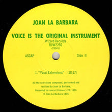 Load image into Gallery viewer, Joan La Barbara : Voice Is The Original Instrument (LP, Album)