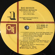 Load image into Gallery viewer, George Benson : Bad Benson (LP, Album)