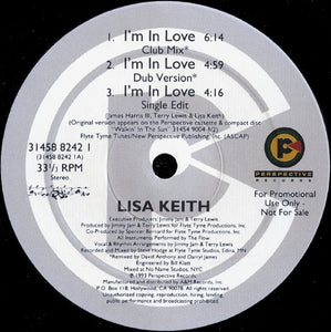 Lisa Keith : I'm In Love (12", Promo)