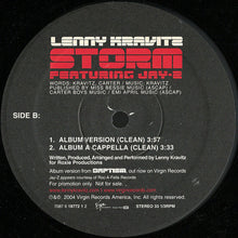 Load image into Gallery viewer, Lenny Kravitz Featuring Jay-Z : Storm (12&quot;, Promo)