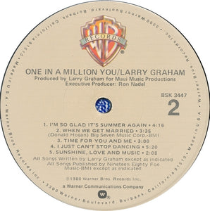 Larry Graham : One In A Million You (LP, Album, Jac)