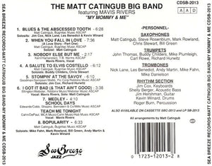 The Matt Catingub Big Band Featuring  Mavis Rivers : My Mommy & Me (CD, RE)