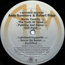 Load image into Gallery viewer, Andy Summers &amp; Robert Fripp : I Advance Masked (LP, Album, Ele)