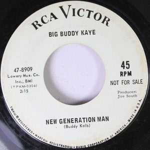 Big Buddy Kaye : Little Black Umbrella / New Generation Man (7", Single, Promo)