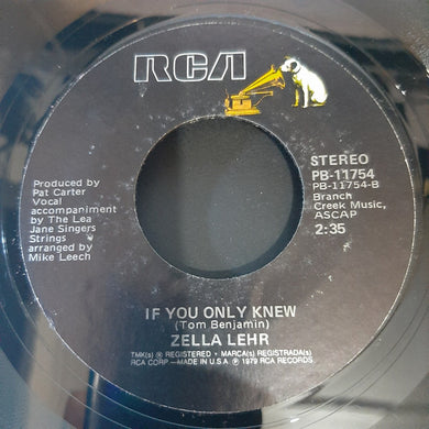 Zella Lehr : If You Only Knew / Love Has Taken Its' Time (7