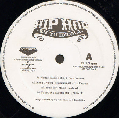 Various : Songs From The Hip Hop En Tu Idioma Vol. 1 Compilation (12