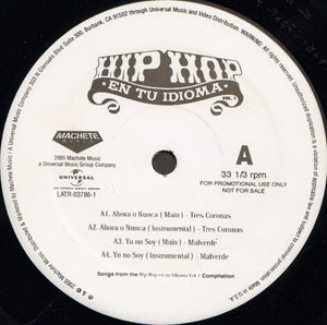 Various : Songs From The Hip Hop En Tu Idioma Vol. 1 Compilation (12", Promo, Smplr)