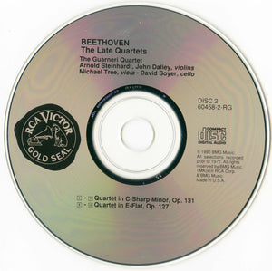 Beethoven* / Guarneri Quartet : The Late String Quartets Opp. 127, 130, 131, 132, 135 (3xCD, Album, RE, RM)